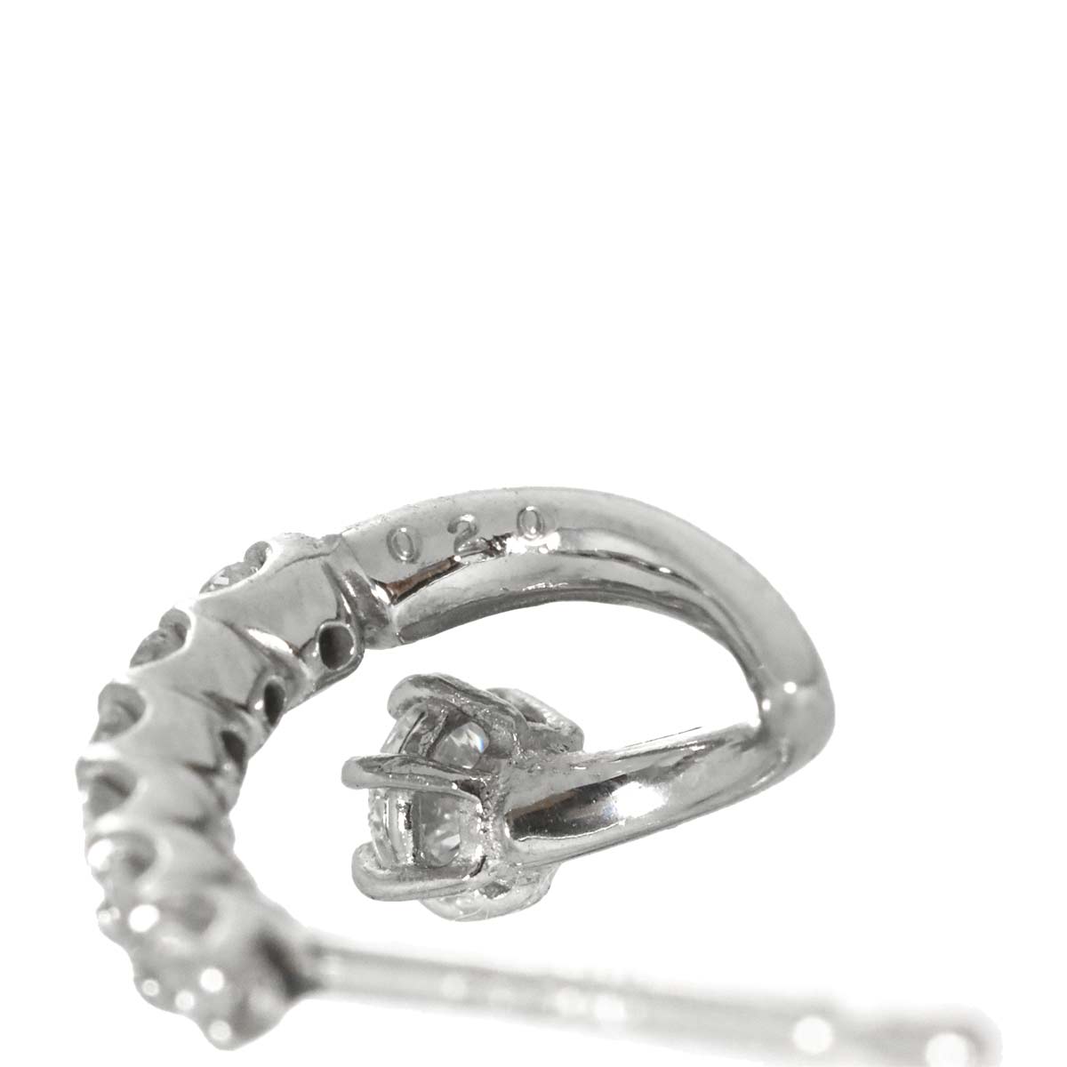 Diamond 0.20ct/0.20ct Earrings Pierced Pt Platinum