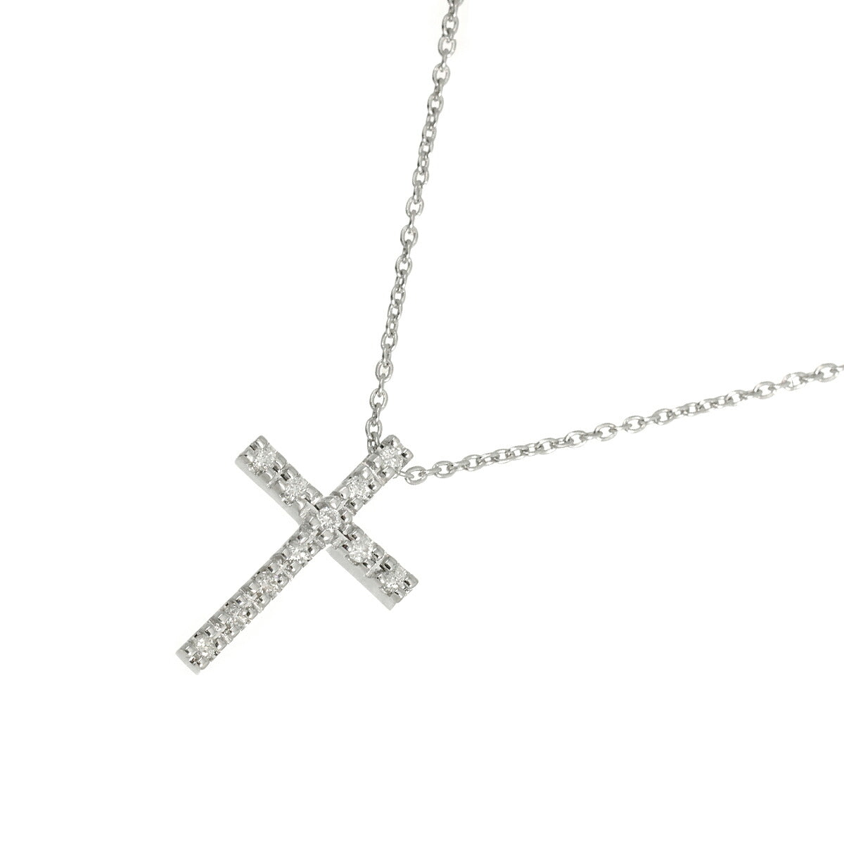 Diamond 0.11ct Necklace 18K WG White Gold 750