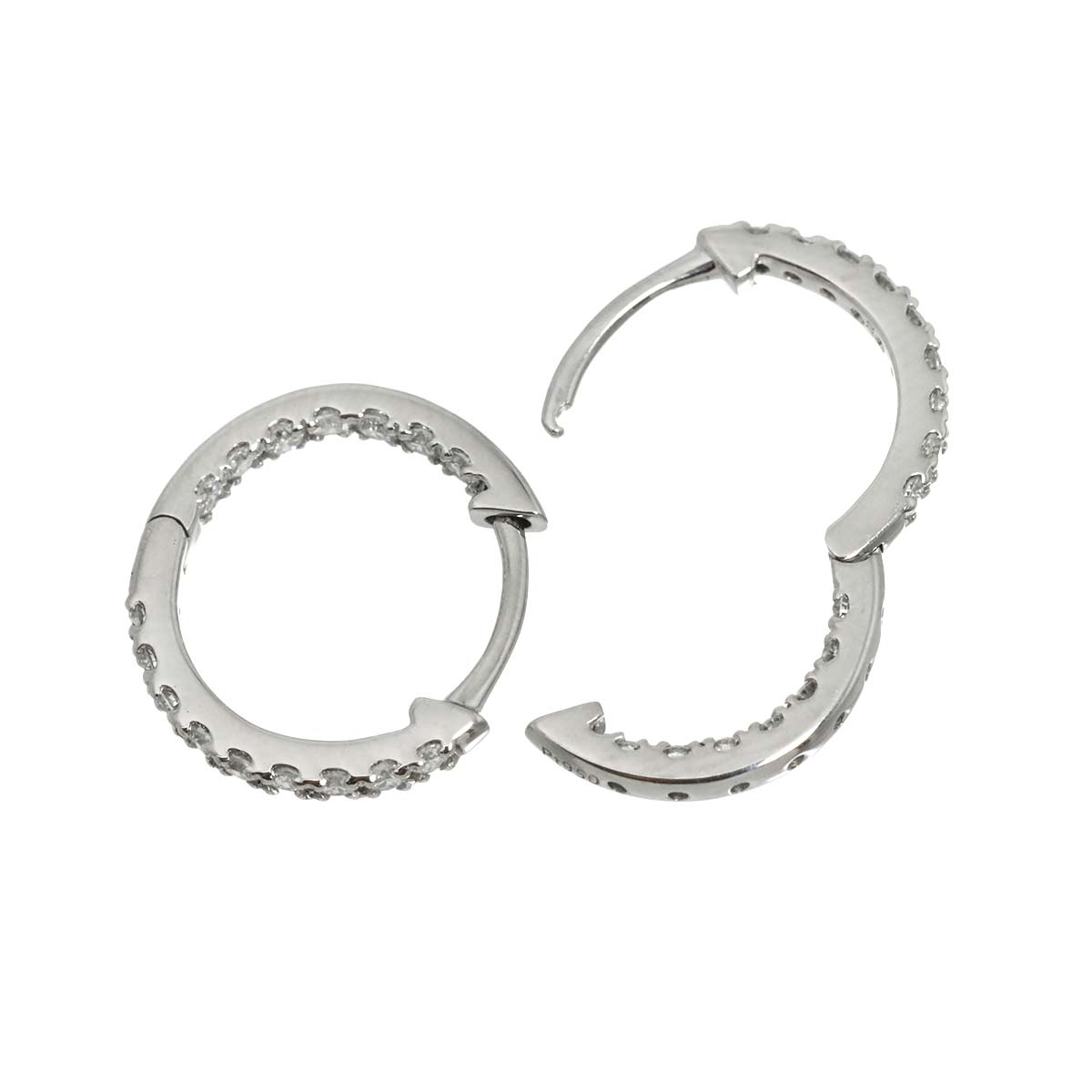 Diamond 0.22ct/0.22ct Earrings Pierced Pt Platinum