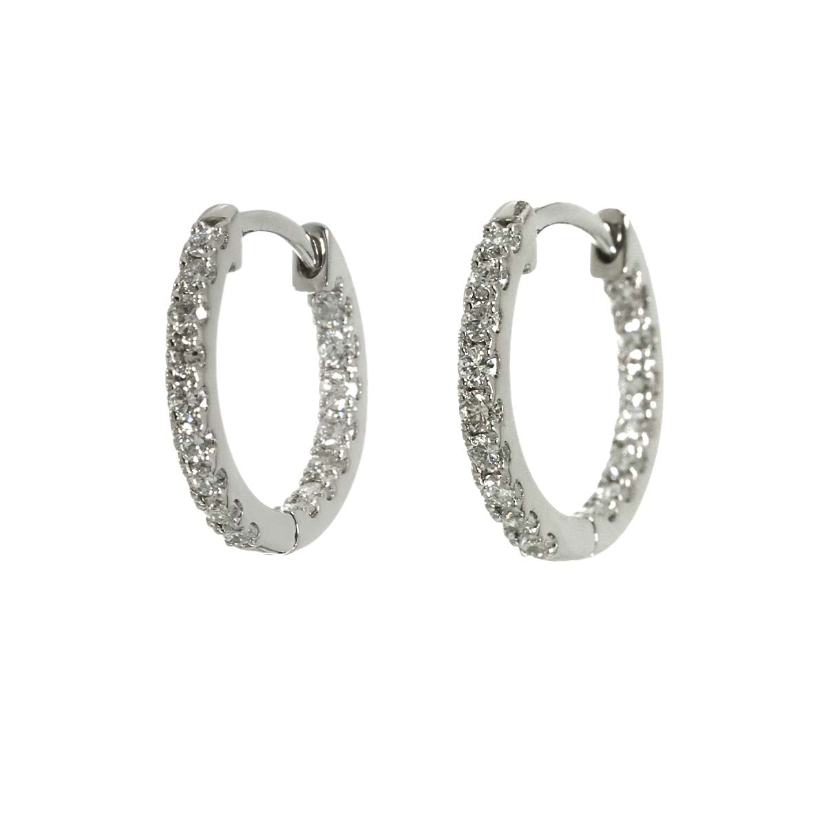 Diamond 0.22ct/0.22ct Earrings Pierced Pt Platinum