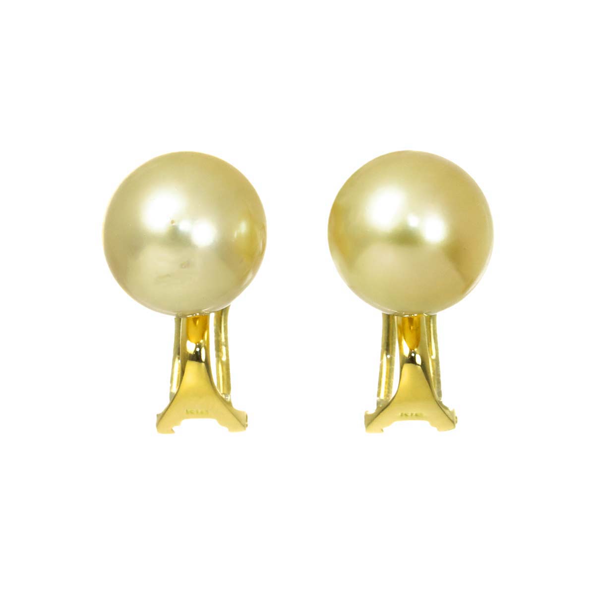 South Sea pearl 11.0mm Earrings Pierced 18K YG