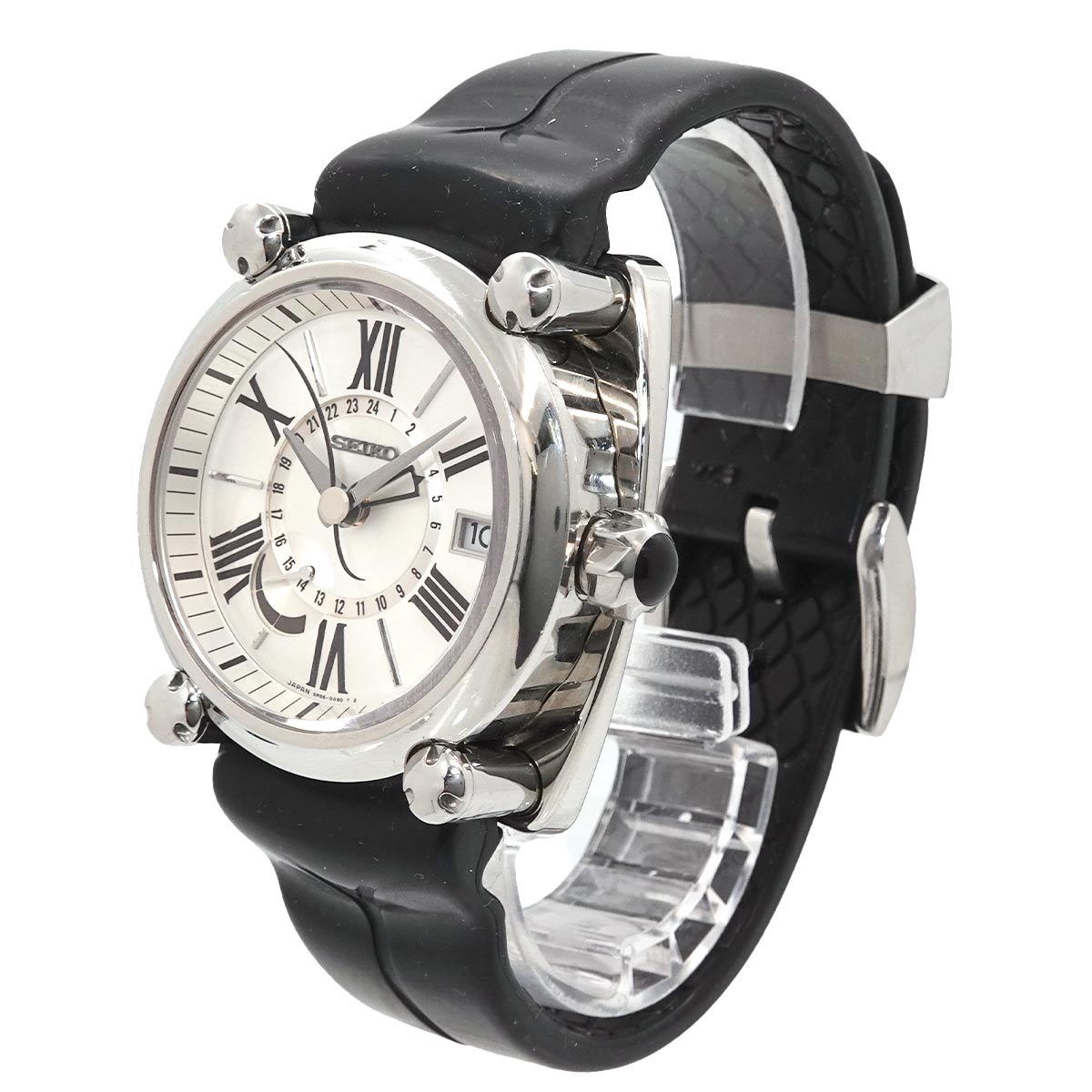 Galant GMT SBLA035 Spring Drive Silver Dial Mens Watch