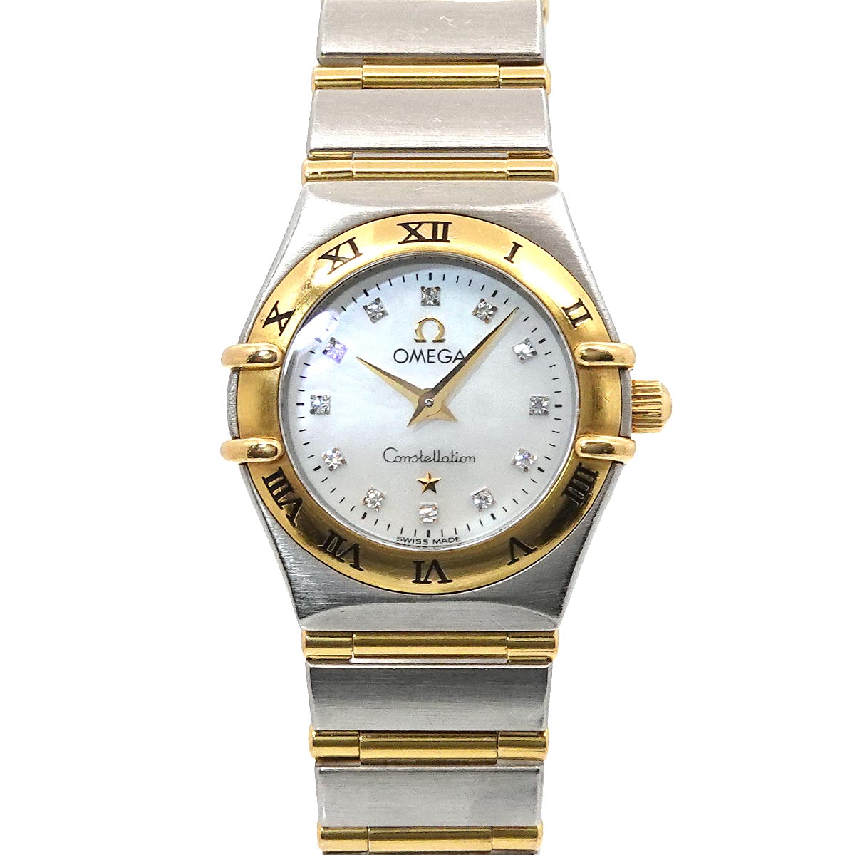 Constellation mini 1262.75 12P Diamond 750 YG White Shell Dial