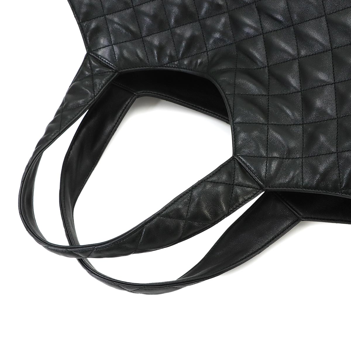 Icare Maxi Shopping Tote Bag Leather Black 698651