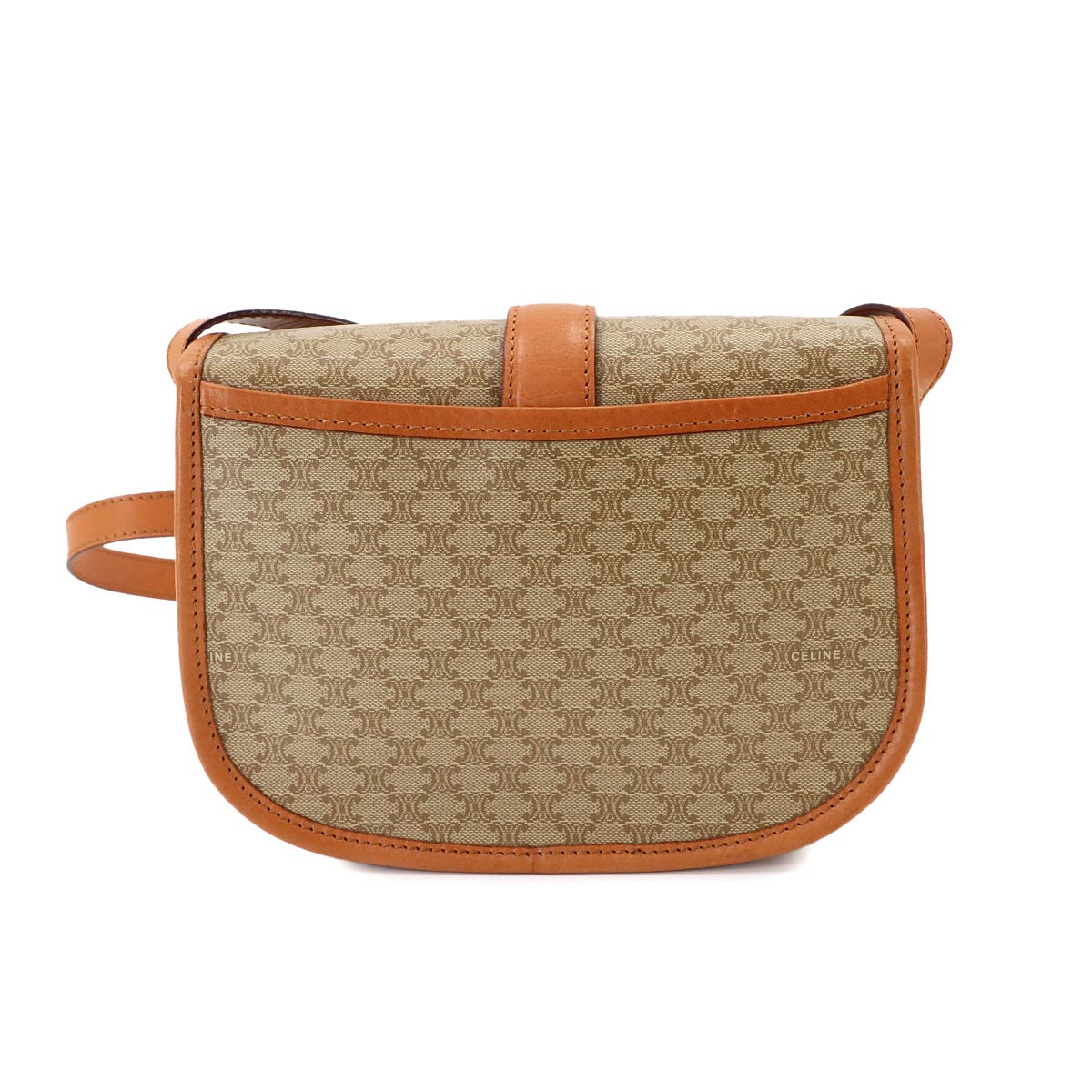 Macadam Shoulder Bag Leather PVC Beige Vintage Purse