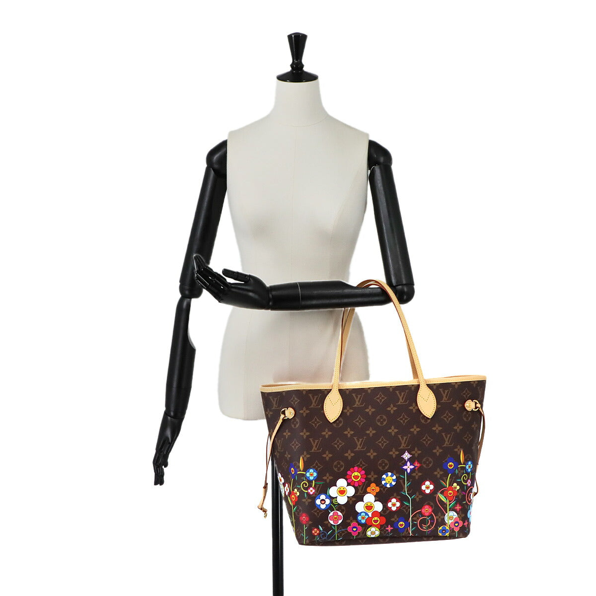 Monogram LVxYK Painted Dots Neverfull MM Tote Bag M46381
