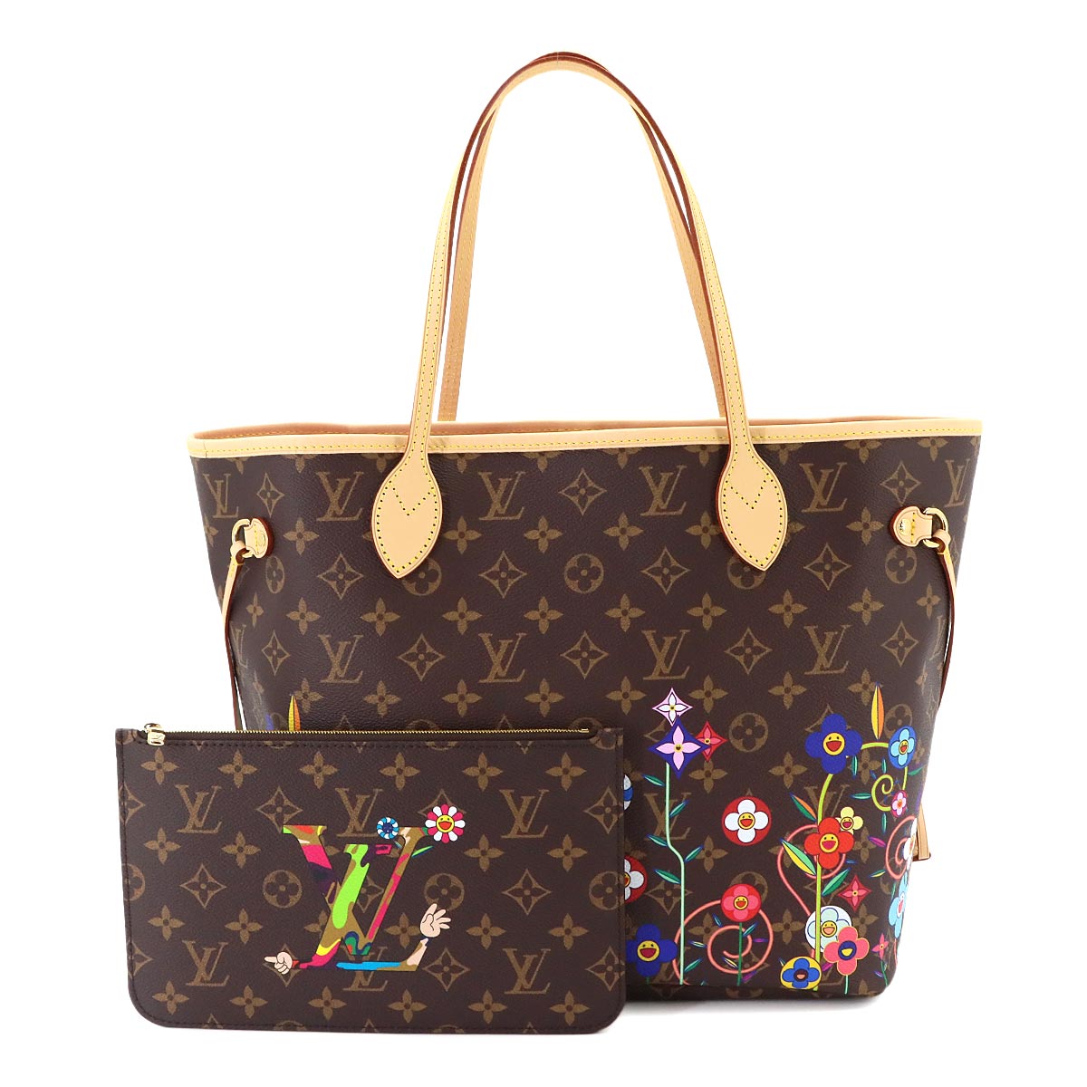 Monogram LVxYK Painted Dots Neverfull MM Tote Bag M46381