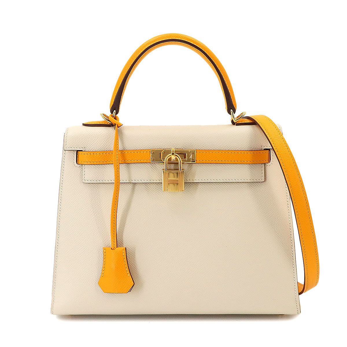 Kelly 25 2way Hand Shoulder Bag Veau Epsom Nata