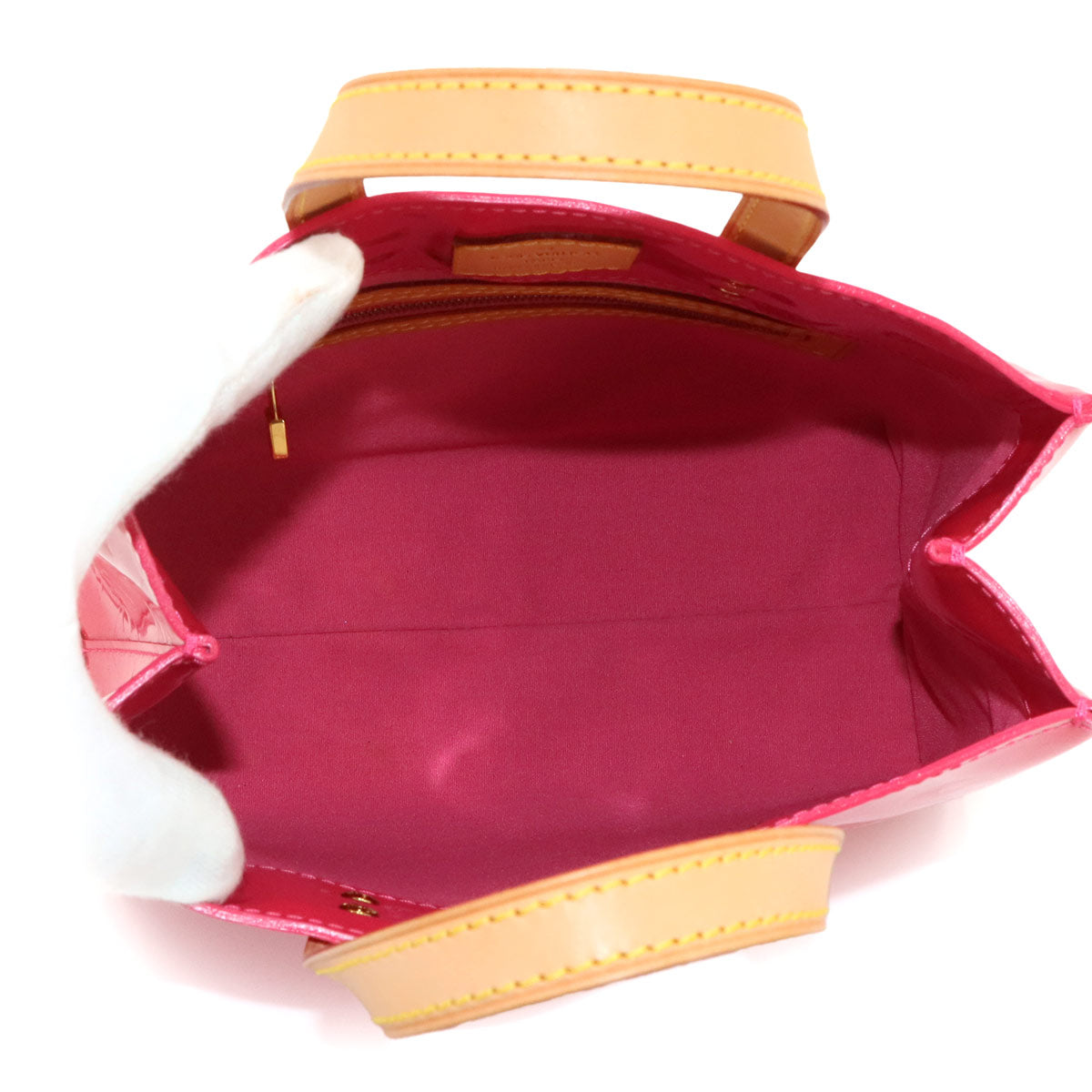 Monogram Vernis Reade PM Hand Bag Framboise M9132F