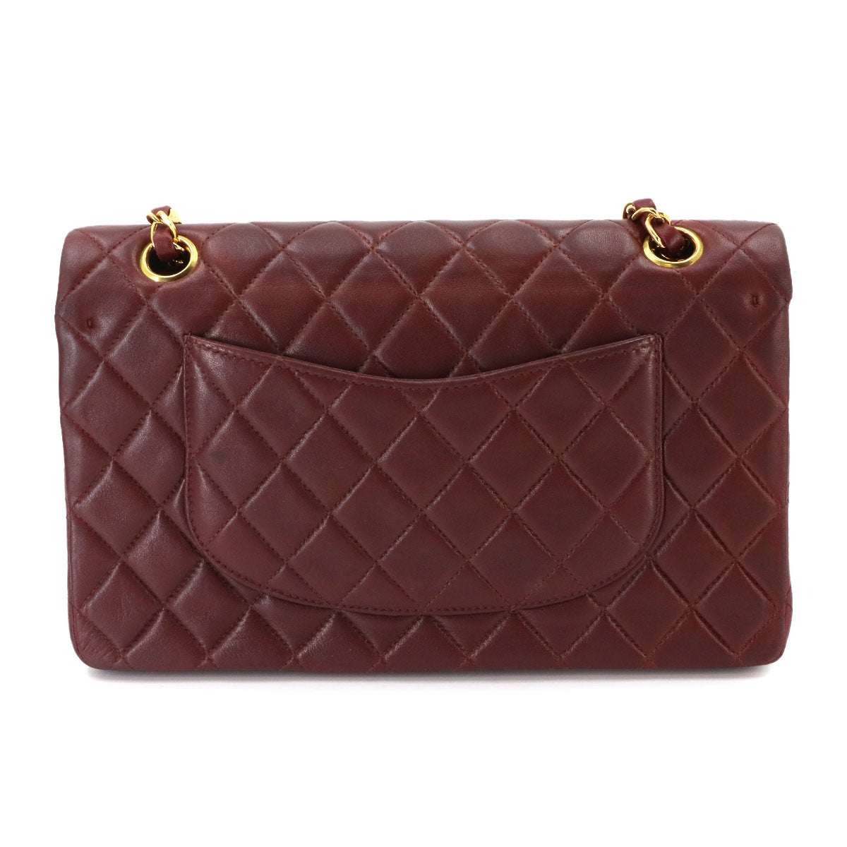 Matelasse 25 Chain Shoulder Bag Leather Bordeaux A01112