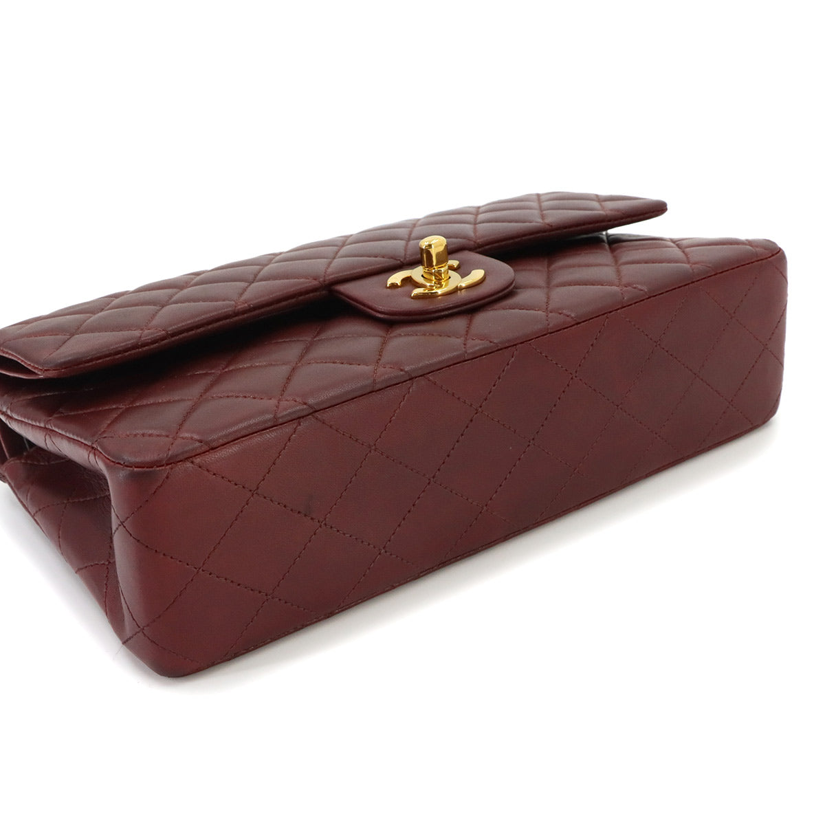 Matelasse 25 Chain Shoulder Bag Leather Bordeaux A01112