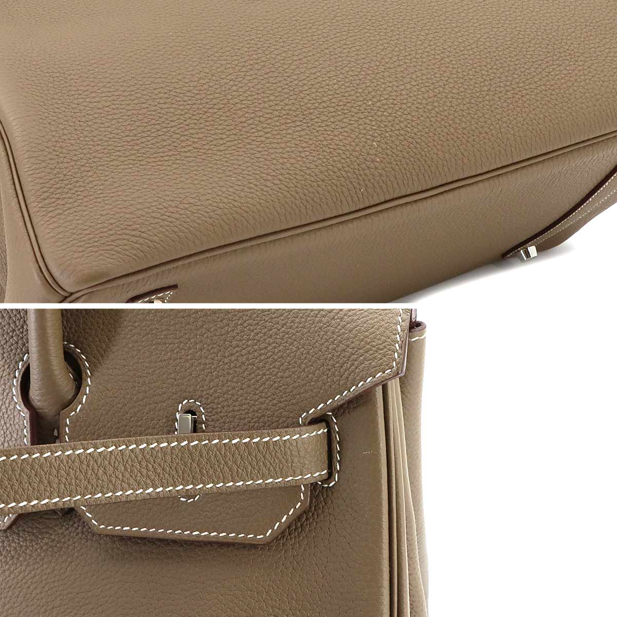 Birkin 35 Togo Etoupe Hand Bag Purse Beige
