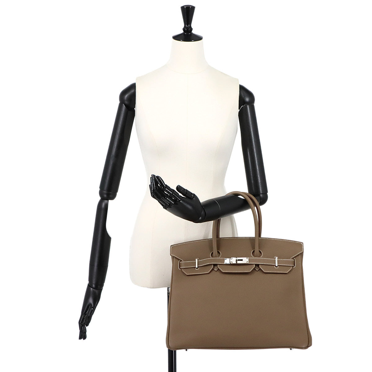 Birkin 35 Togo Etoupe Hand Bag Purse Beige