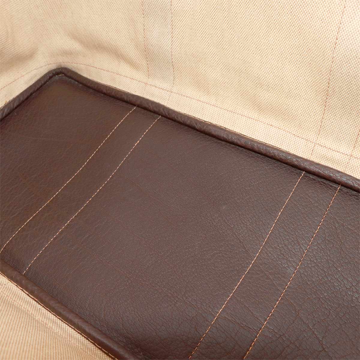 Garden Party 43 GM Tote Bag Toile H Leather Natural Marron