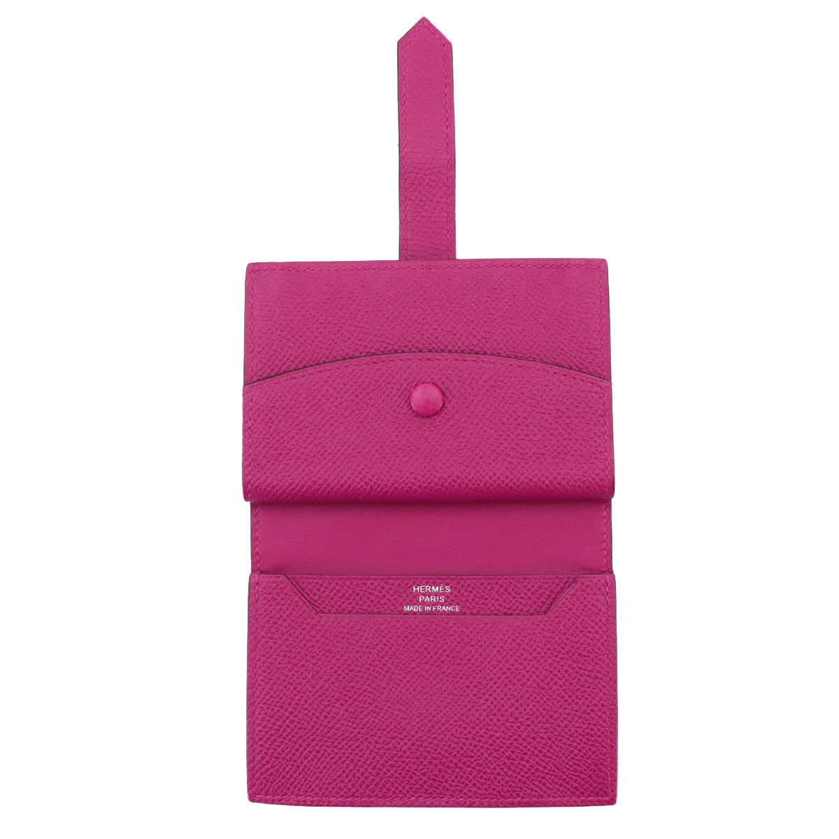Bearn Mini Compact Coin Case Epsom Rose Purple Purse