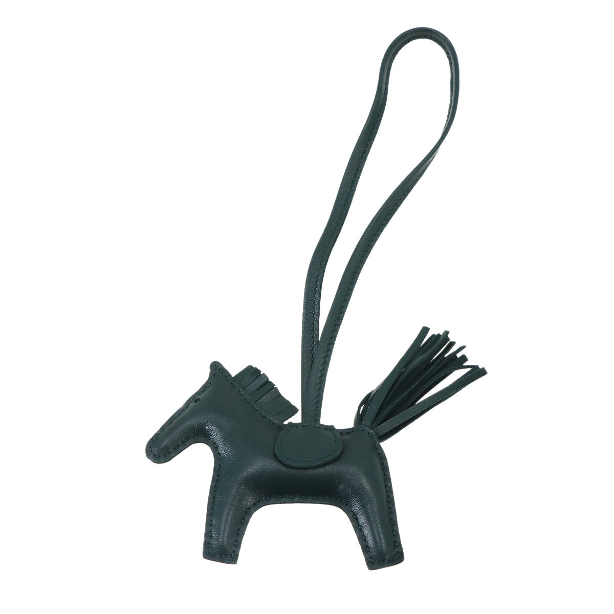 Rodeo PM Bag Charm Agneau Milo Vert Cypress Horse Accessory