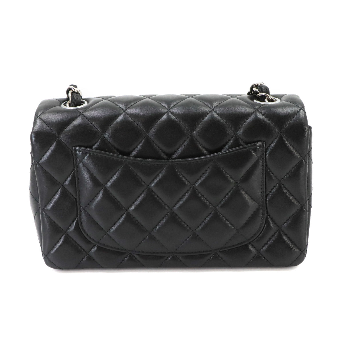 Mini Matelasse 20 Chain Shoulder Bag Leather Black