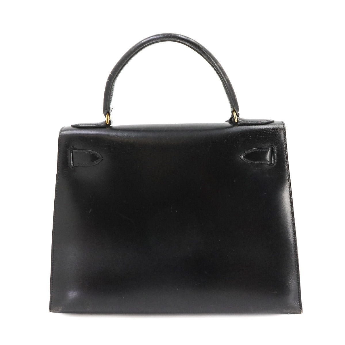 Kelly 28 Box carf Black Hand Bag Purse