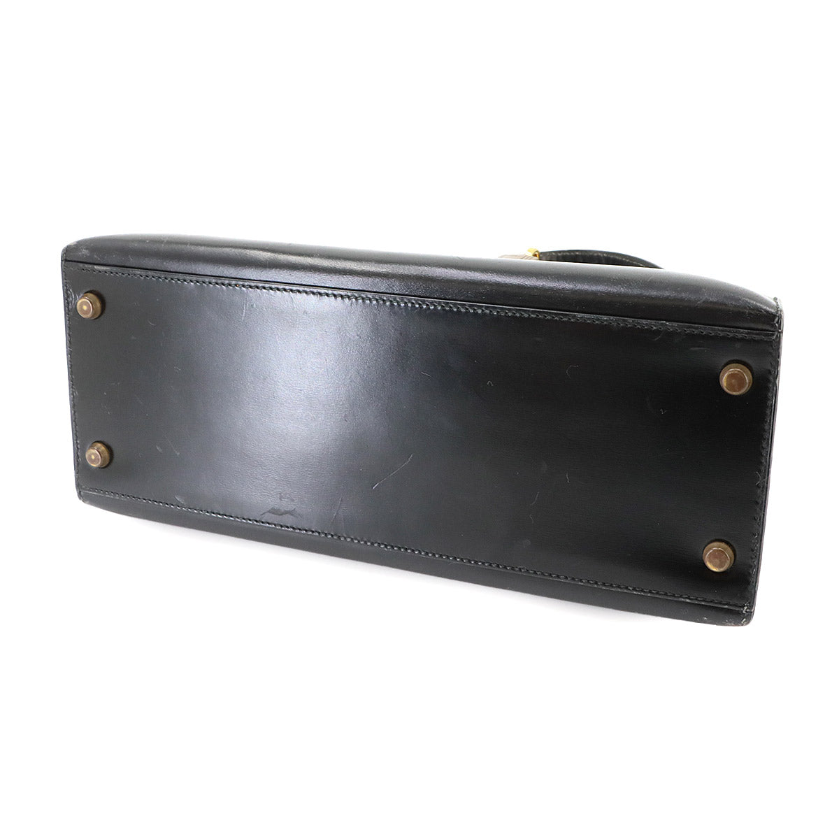 Kelly 28 Box carf Black Hand Bag Purse