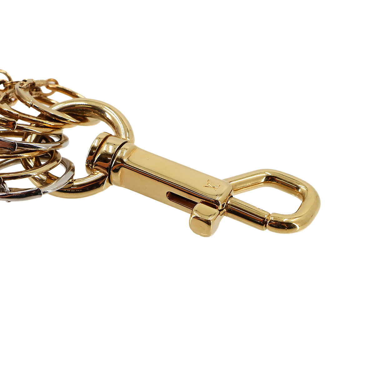 Iconic Bag Charm Key Holder Gold Silver LV Lock Flower
