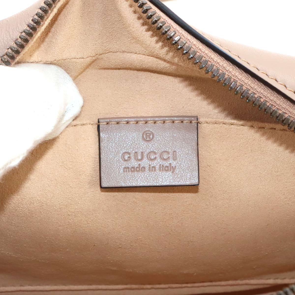 GG Marmont Small Shoulder Bag Leather Beige 447632 Purse