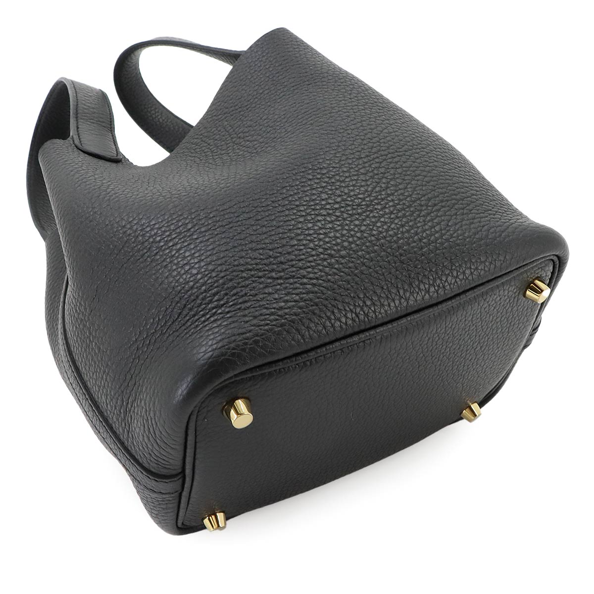 Picotin Lock PM Hand Bag Taurillon Clemence Black B