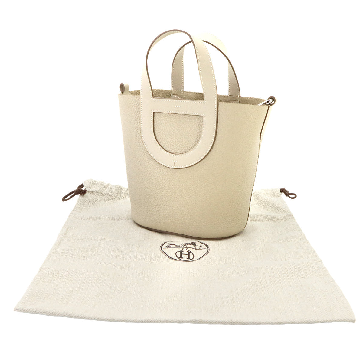 In the Loop 18 Hand Bag Taurillon Clemence Swift Craie