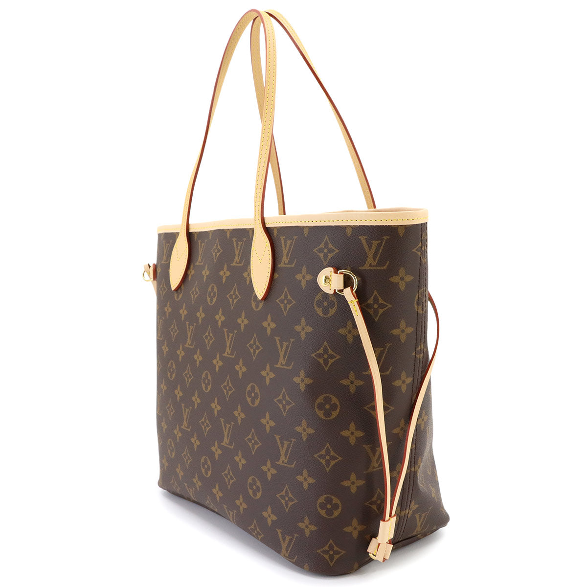 Monogram Neverfull MM Tote Bag Brown Cerise M46987