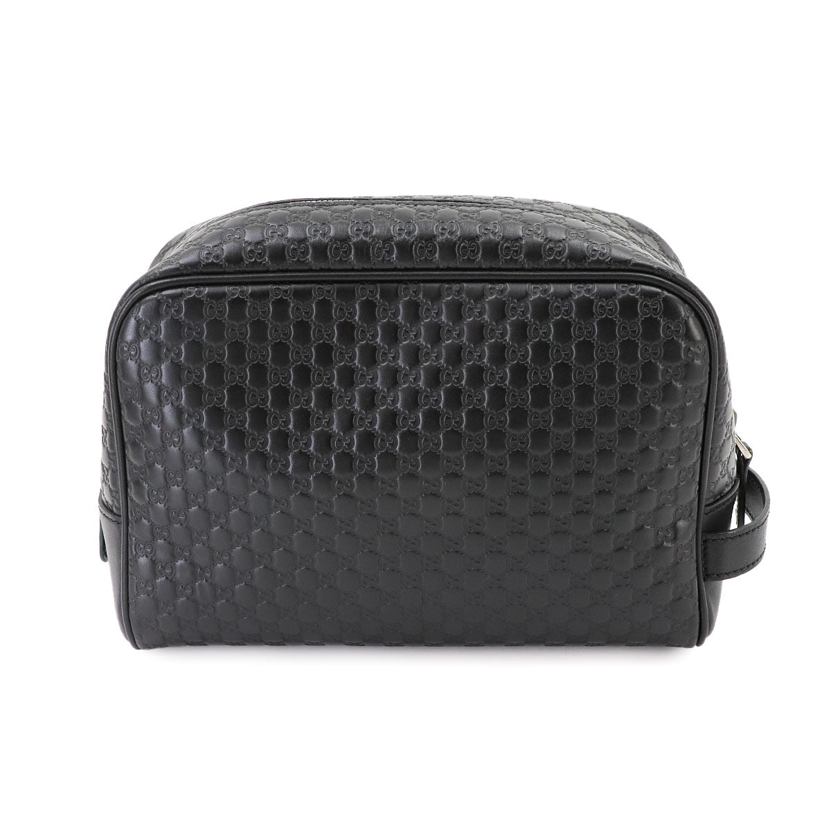 Micro Guccisima Clutch Bag Leather Black 419775