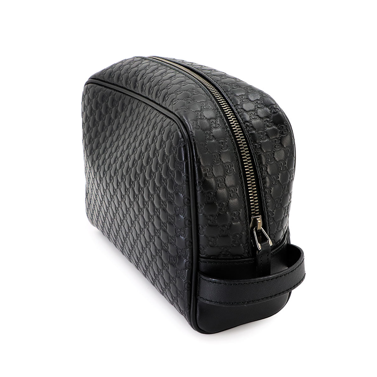 Micro Guccisima Clutch Bag Leather Black 419775