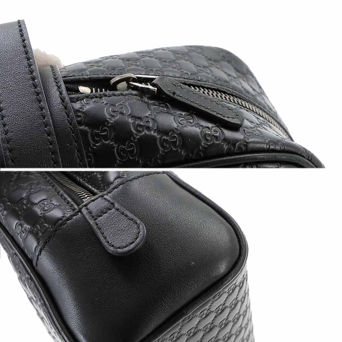 Micro Guccisima Clutch Bag Leather Black 419775