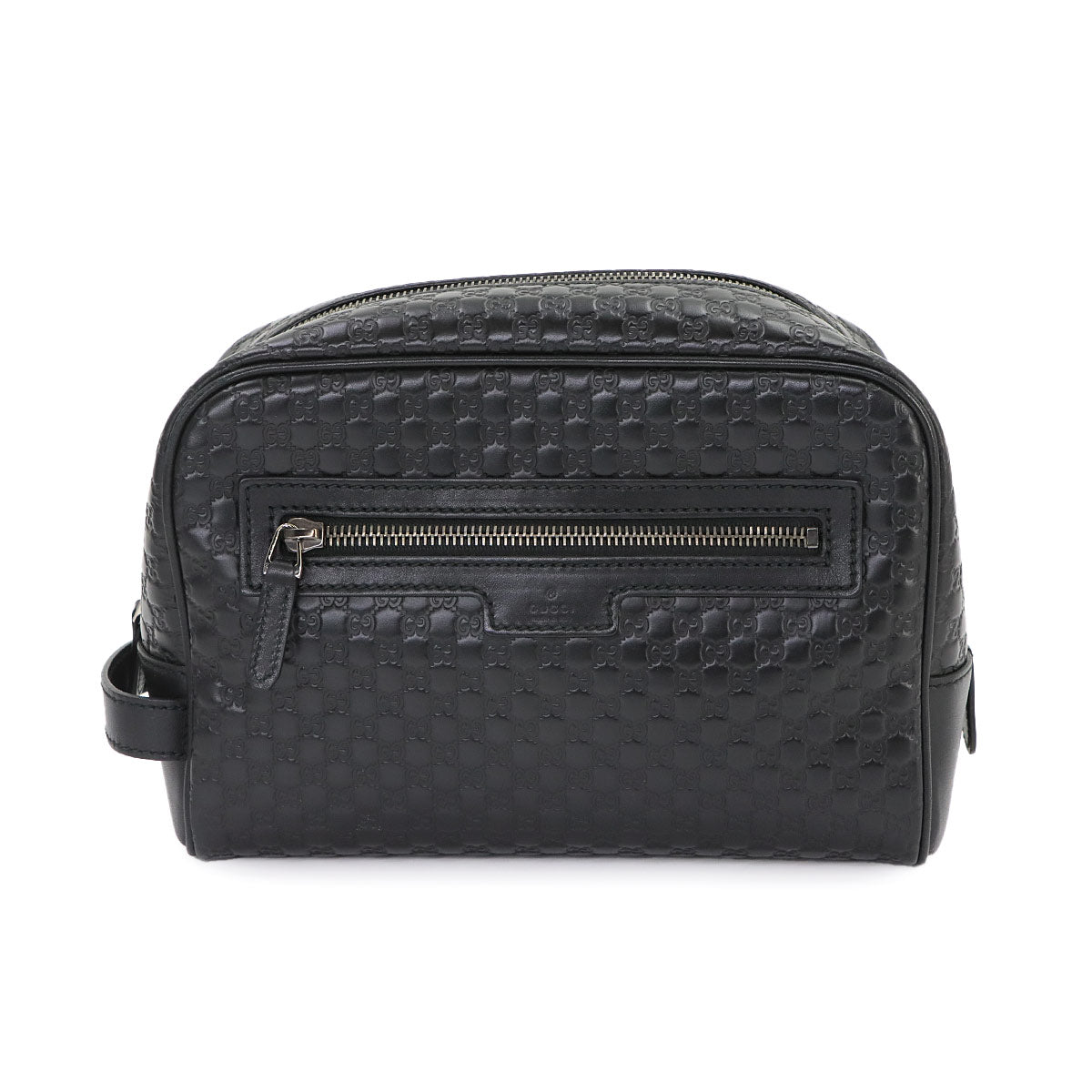 Micro Guccisima Clutch Bag Leather Black 419775