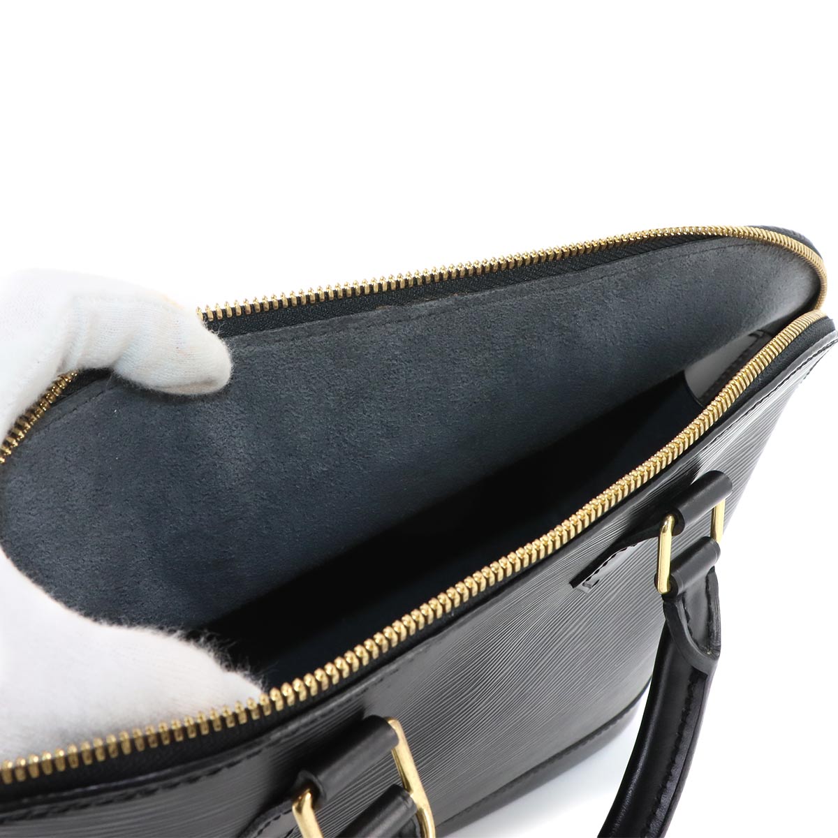 Epi Alma PM Hand Bag Leather Noir Black M52142 Purse
