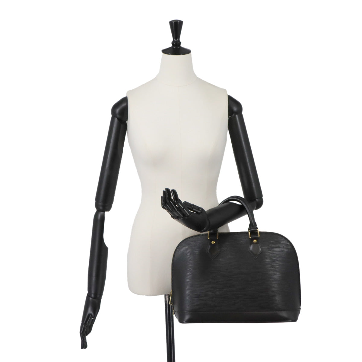 Epi Alma PM Hand Bag Leather Noir Black M52142 Purse