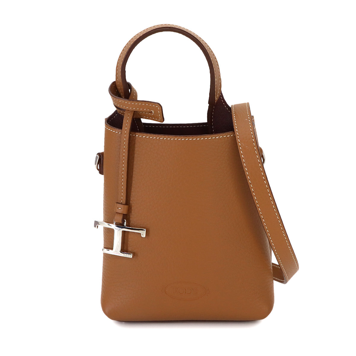 Timeless Micro 2way Hand Shoulder Bag Leather Brown