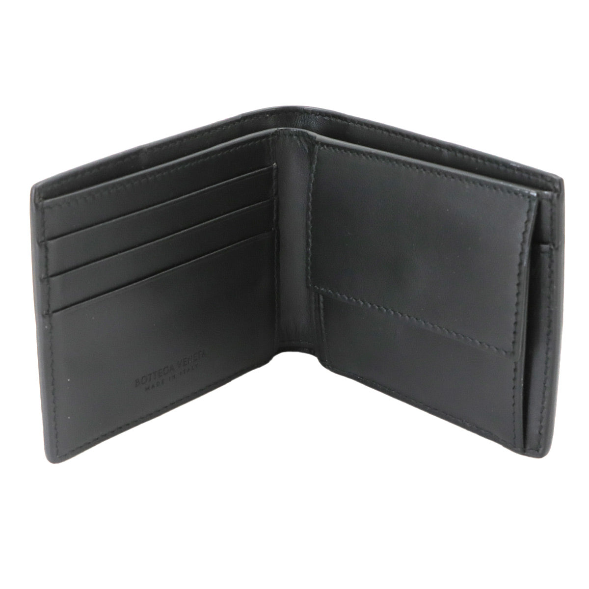 Intrecciato Cassette Wallet Leather Black 749445