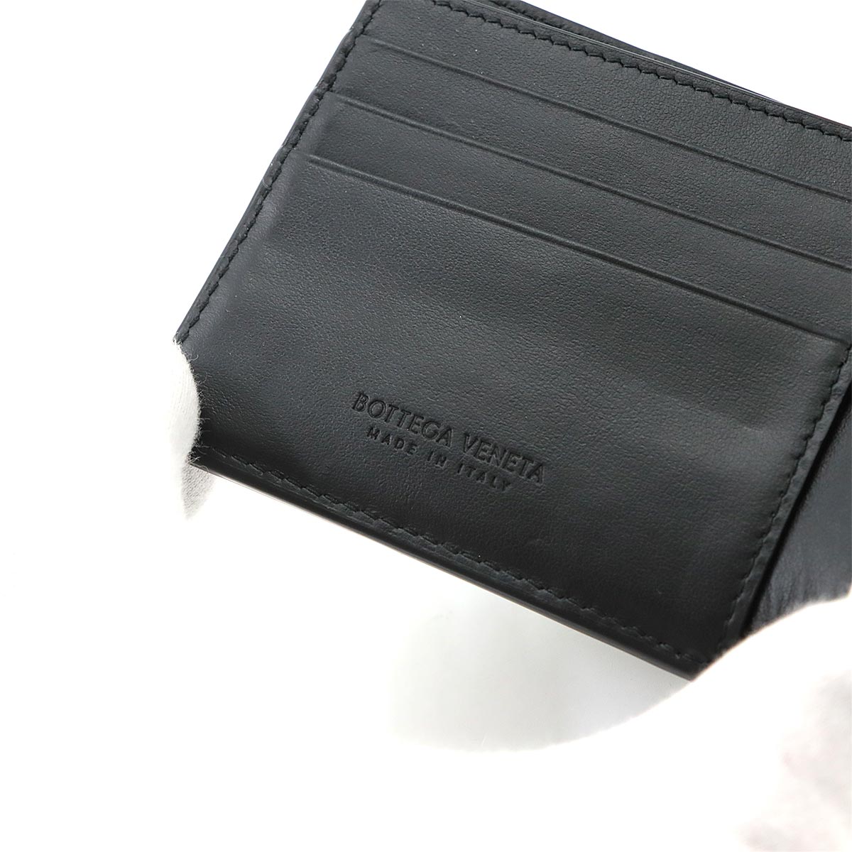 Intrecciato Cassette Wallet Leather Black 749445