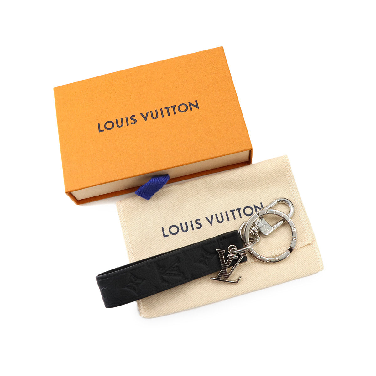 LV Shadow Dragonne Key Holder Bag Charm Noir M01298