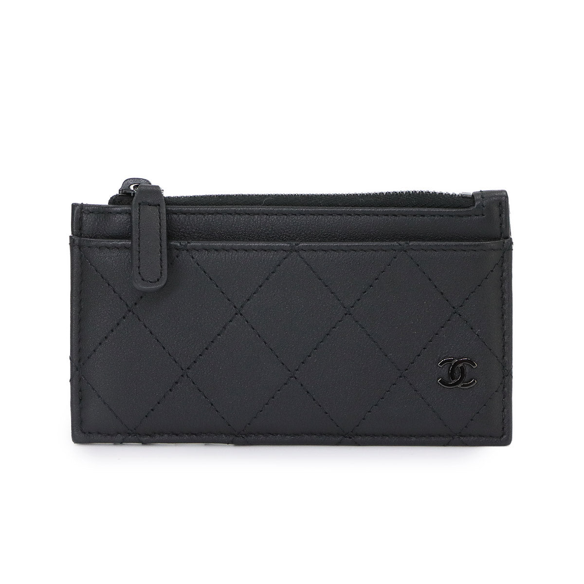 Matelasse Fragment Case Coin Purse Leather Black AP3823