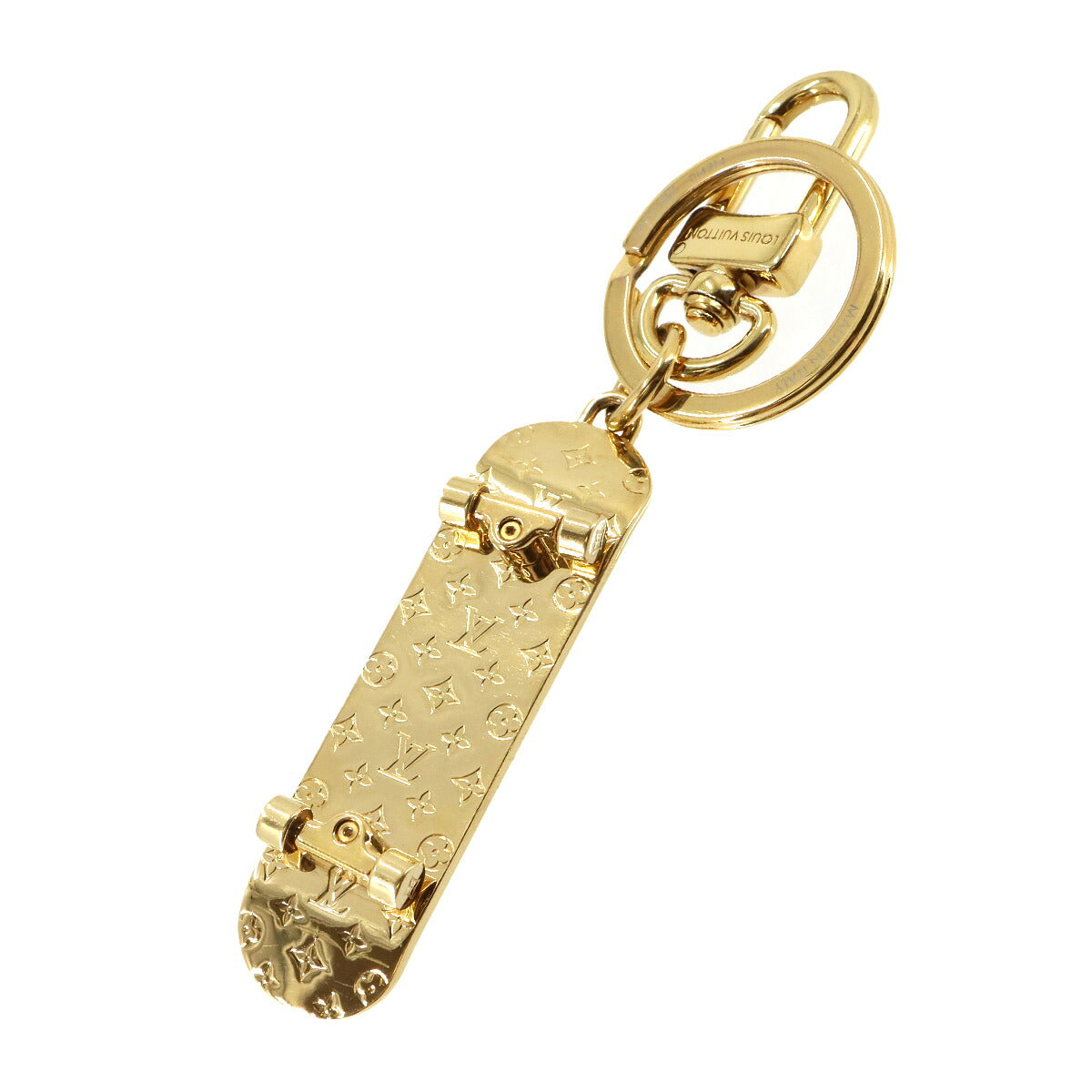 Key Holder LV LV Skateboard Bag Charm Gold M02187