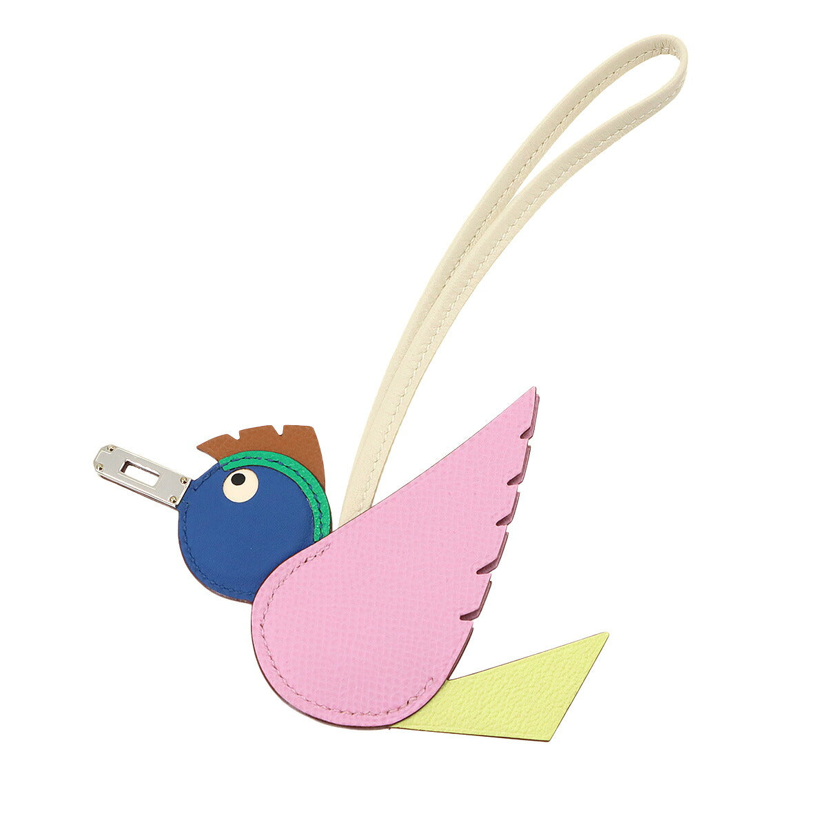 Birdy Bag Charm Epsom Swift Mauve sylvestre Bleu France