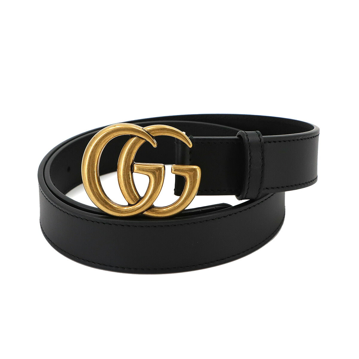 GG Marmont Belt Leather Black 414516