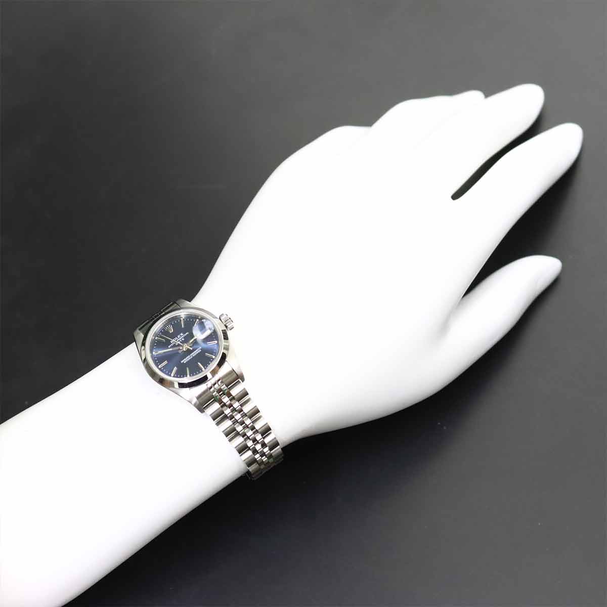Oyster Perpetual Date 69160 Serial U Blue Dial Ladies Watch