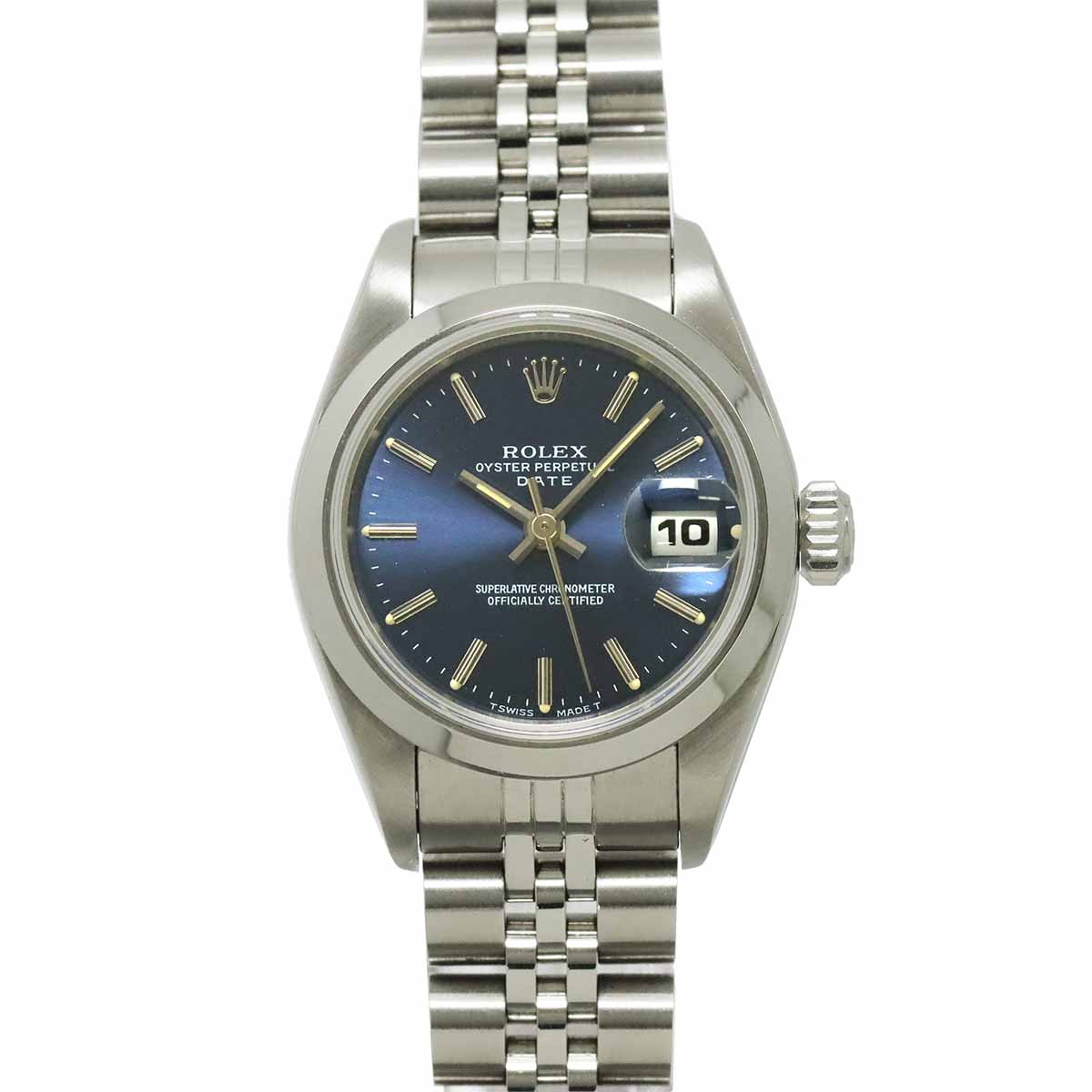 Oyster Perpetual Date 69160 Serial U Blue Dial Ladies Watch