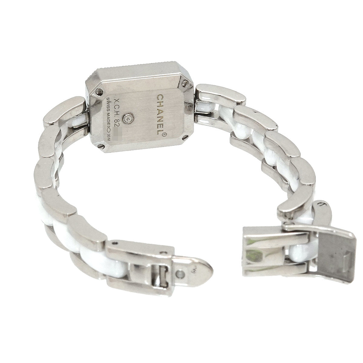 Premiere H2132 Diamond Bezel Ceramic Quartz White Dial Ladies