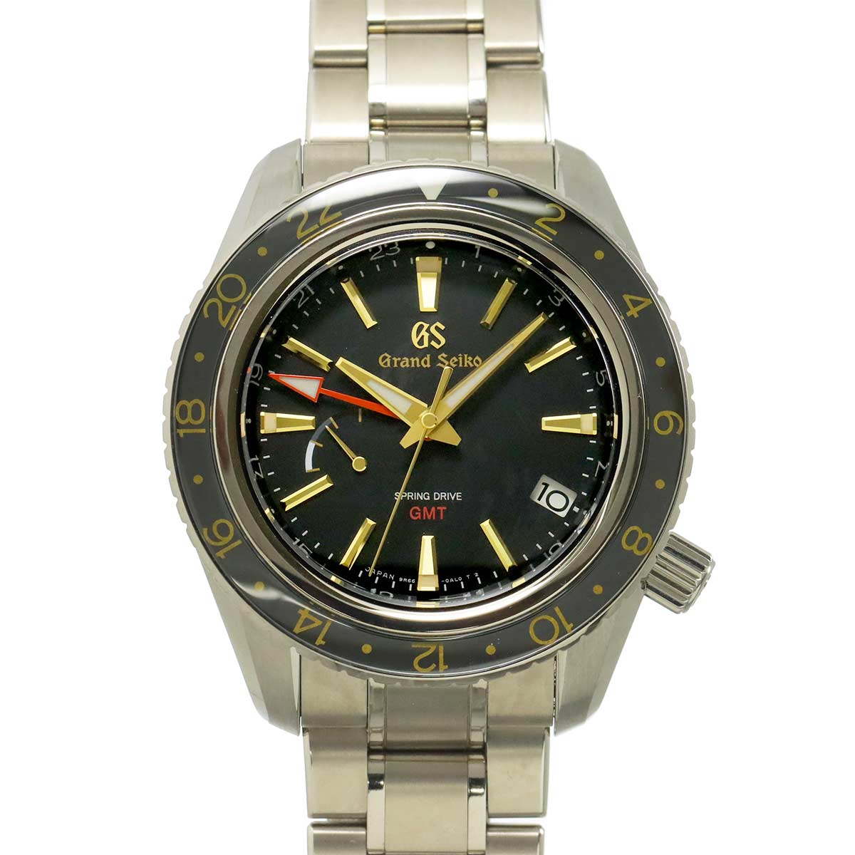 Spring drive SBGE215 Date GMT Black Dial Watch