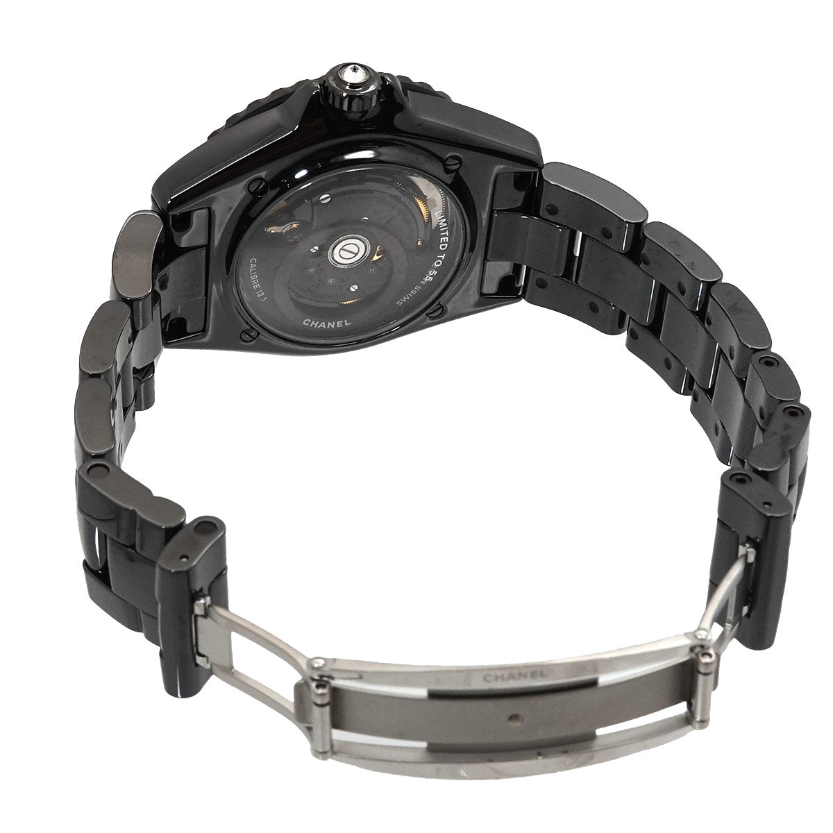 J12 Edition Noir H6347 38mm Automatic Black Ceramic Mens Watch