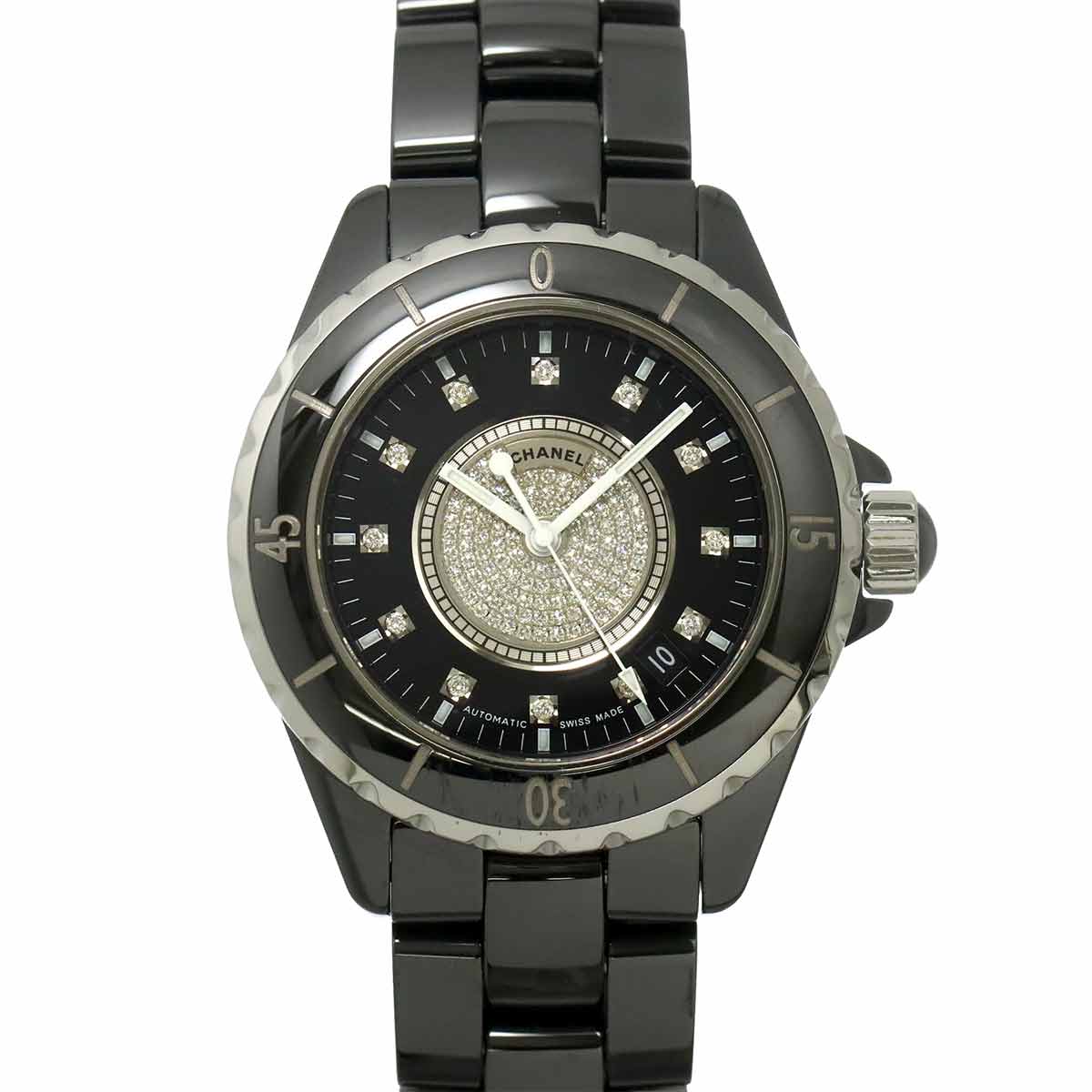 J12 H1757 Ceramic 12P Dial Diamond Date Automatic Mens Watch