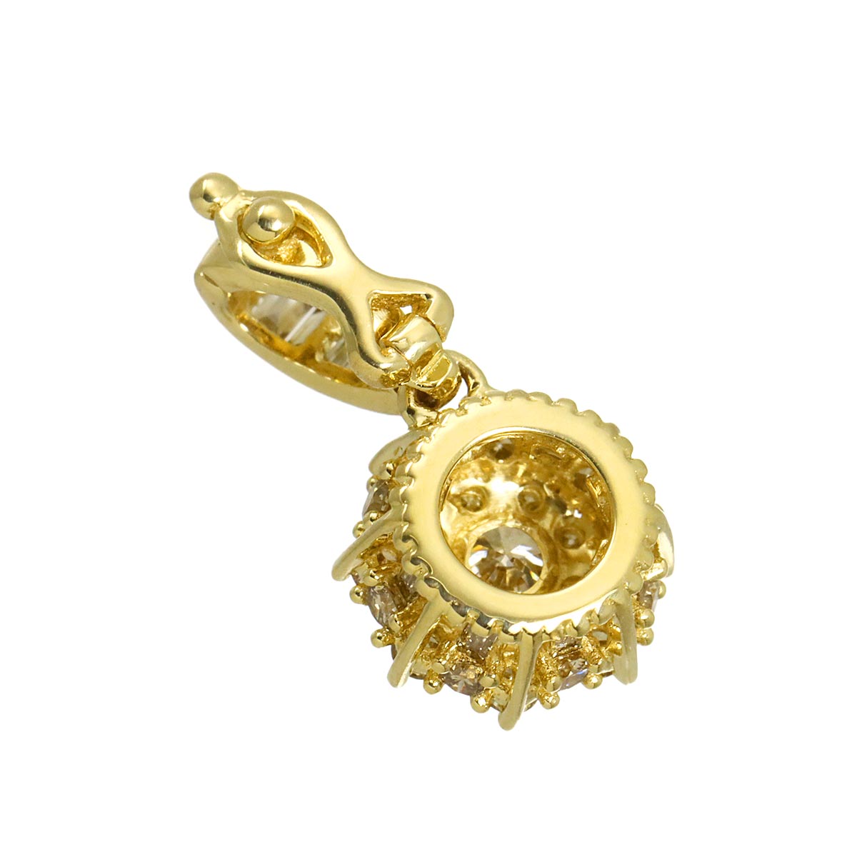 Diamond 0.65ct Pendant 18K YG Yellow Gold 750
