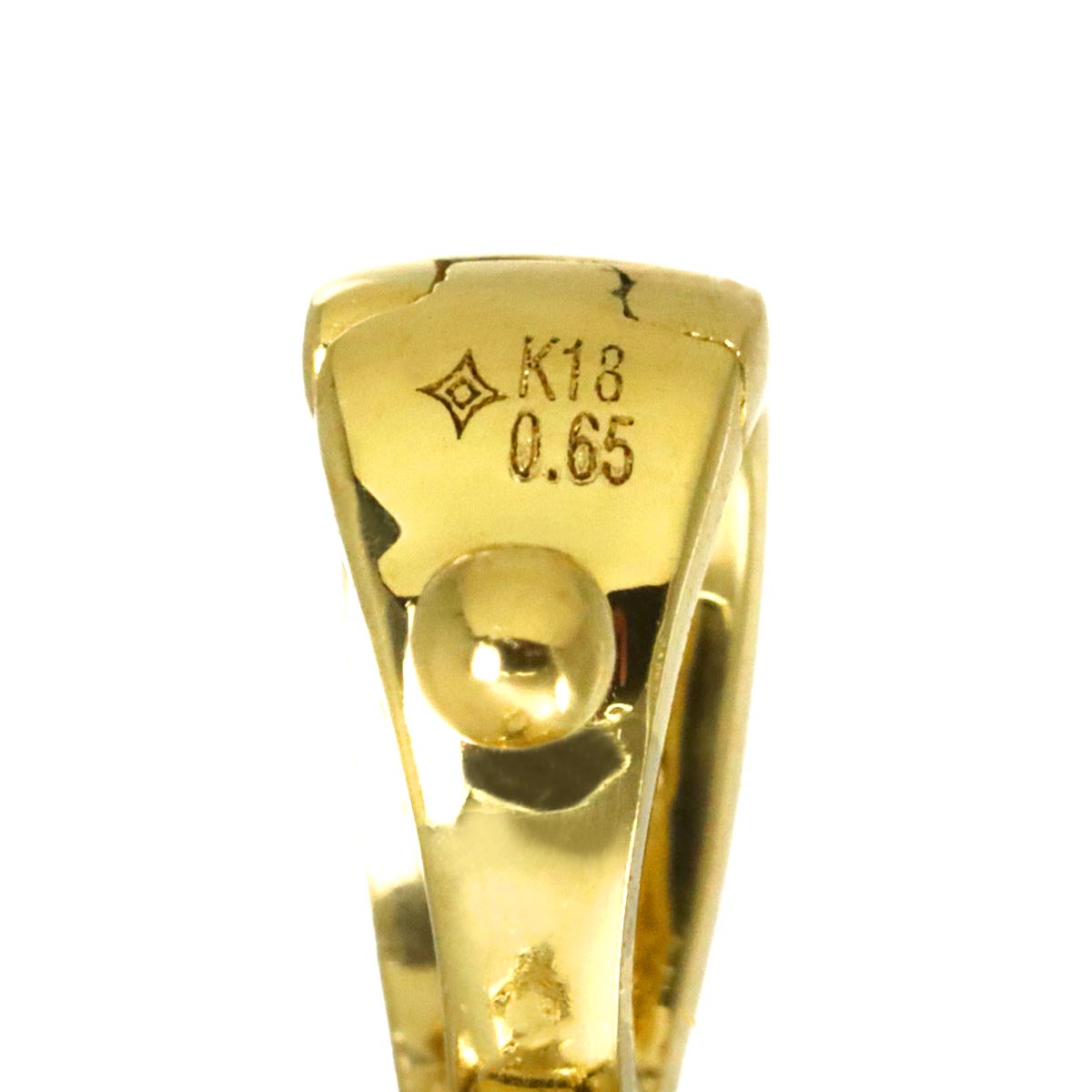 Diamond 0.65ct Pendant 18K YG Yellow Gold 750